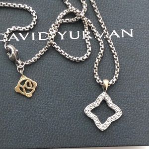 David Yurman Quatrefoil Diamond Necklace